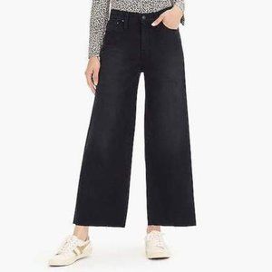 J Crew - Point Sur Wide Leg Crop Jeans - Black